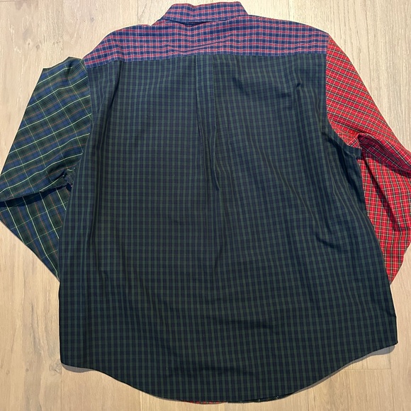 Brooks Brothers 346 Mismatched Plaid Button Down Long Sleeve Shirt Size XXL - Picture 3 of 3